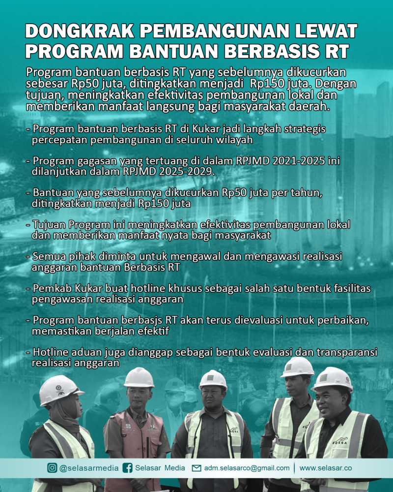 Dongkrak Pembangunan Lewat Program Bantuan Berbasis RT
