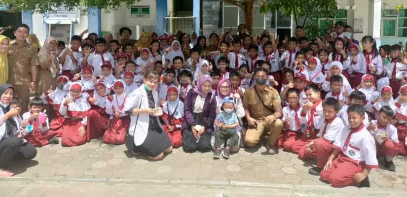 Ribuan pelajar Sekolah Dasar (SD) Kabupaten Kutai Timur, pada Senin (12/09/2022).