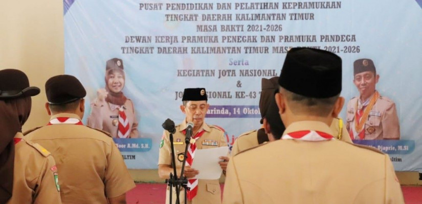 Agenda ini juga dirangkai dengan pelantikan Dewan Kerja Pramuka Penegak dan Pramuka Pandega Tingkat Daerah Kalimantan Timur.