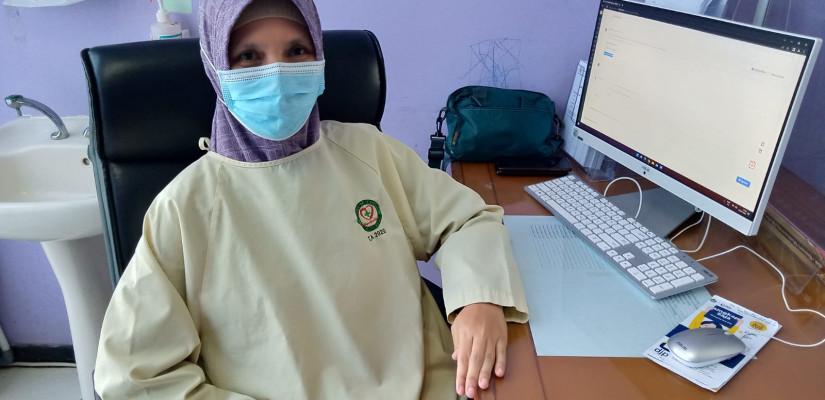 Dokter Spesialis Kedokteran Jiwa RSUD Taman Husada Bontang dr Dewi Maharni, Sp.KJ saat ditemui di Klinik Jiwa.