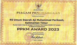 Miliki Performa Tata Kelola Covid-19 Terbaik, RSUD AM Parikesit Raih Penghargaan PPKM Award 2023
