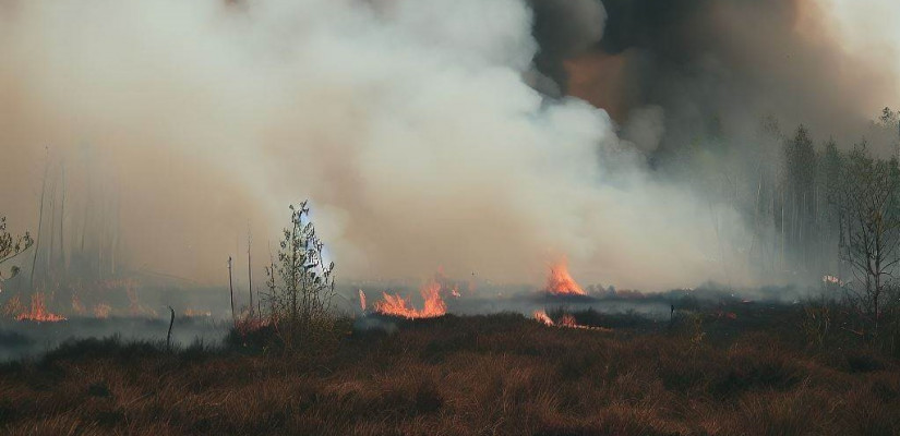 Ilustrasi kebakaran hutan. (Ist)