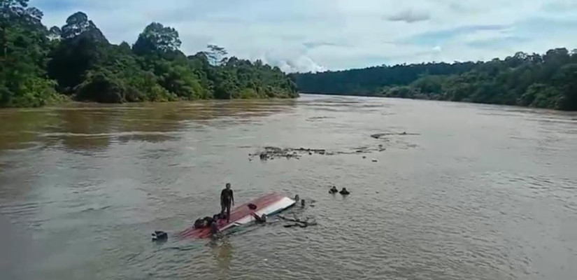 Speed Boat Terbalik di Mahulu, Dua Orang Hilang