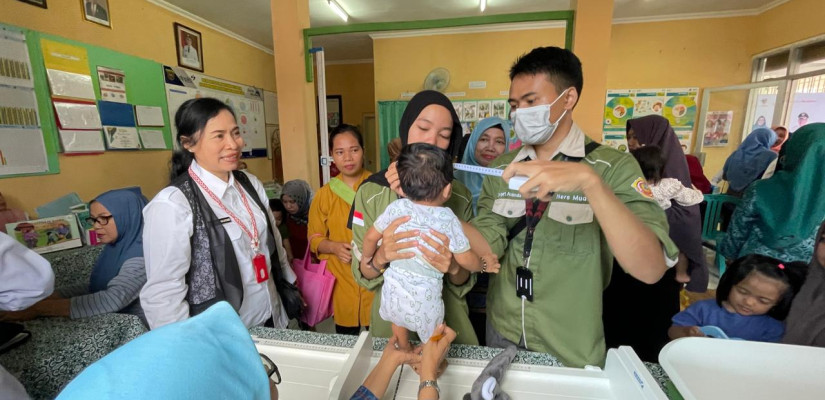 Pencanangan Pengukuhan dan Intervensi Serentak Pencegahan Stunting yang digelar di Posyandu Lily Samarinda. (Selasar/yoghy)