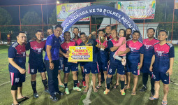 Kadispora Kutim Apresiasi Turnamen Mini Soccer Polres Kutim HUT Ke-78 Bhayangkara