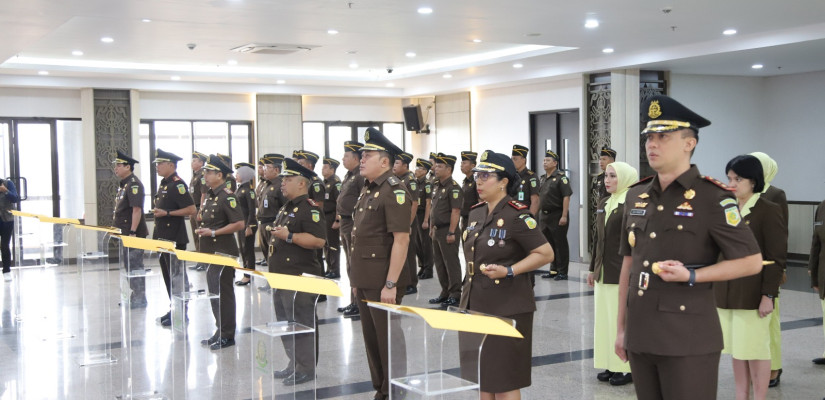 Pelantikan yang digelar di kantor Kejati Kaltim. (Ist)