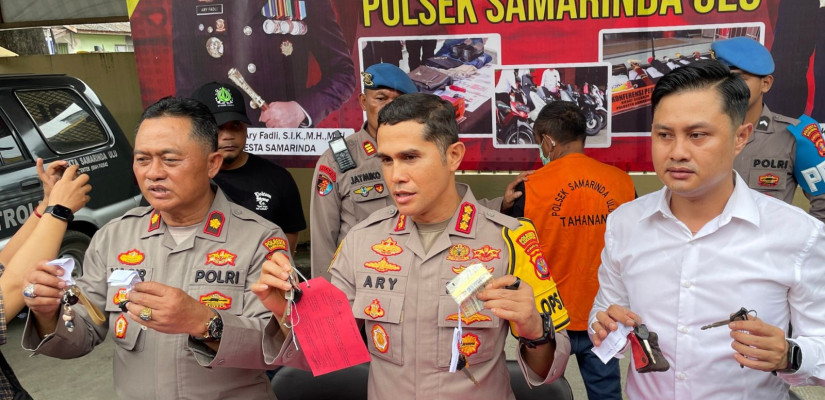 Press release digelar di Polsek Samarinda Ulu. (selasar/yoghy)