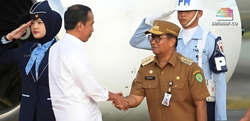 Kedatangan Presiden Jokowi di Kaltim di Sambut PJ Gubernur Kaltkm Akmal Malik. (sumber/adpim pemprov kaltim)