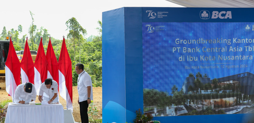 Groundbreaking Kantor BCA di IKN Nusantara. (Foto/HumasotoritaIKN)