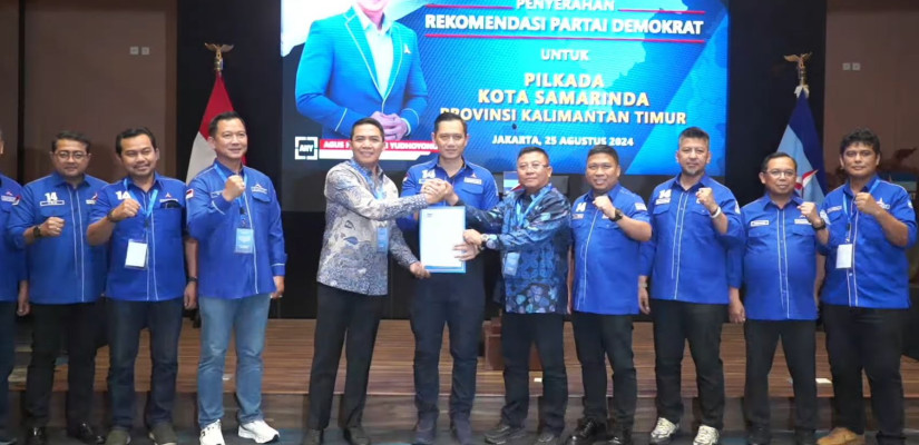 Penyerahan rekomendasi Partai Demokrat untuk Andi Harun-Saefuddin Zuhri di Pilwali Samarinda 2024.