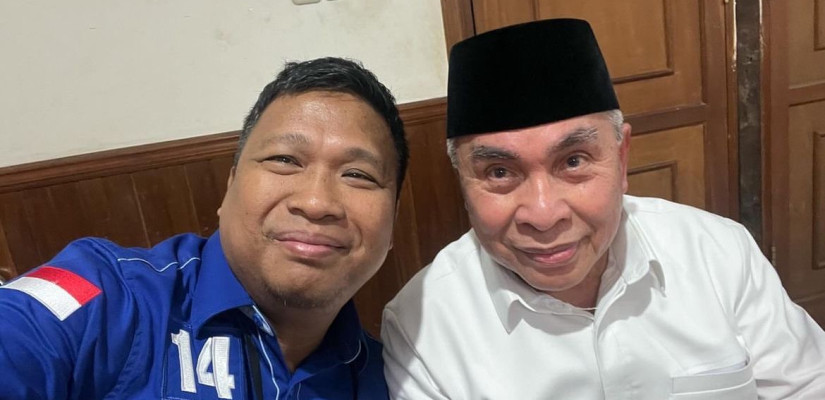 Ketua DPD Demokrat Kaltim, Irwan dan Calon Gubernur Kaltim, Isran Noor. (Istimewa)