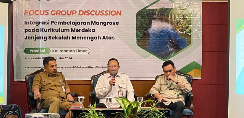 Focus group discussion (FGD) Integrasi Pembelajaran Mangrove pada Kurikulum Merdeka Jenjang SMA di Kaltim. (yoghy/selasar)