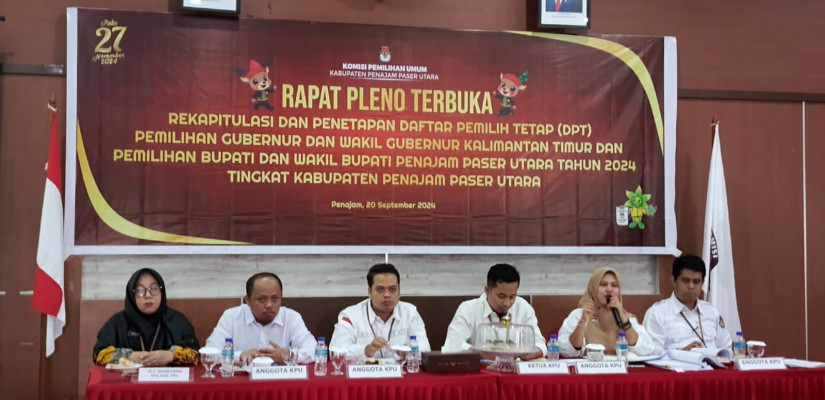 Penetapan Daftar Pemilih Tetap (DPT) oleh KPU Penajam Paser Utara (PPU). (Media Center KPU Kaltim)