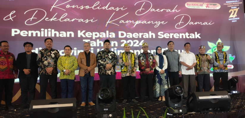 Deklarasi Kampanye Damai Pilkada Kaltim 2024. (Media Center KPU Kaltim)