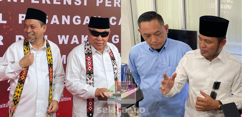 Isran-Hady dan Rudy-Seno, bakal calon Pilkada Kaltim 2024. (selasar/yoghy)