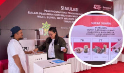 Simulasi Pemungutan Suara di KPU Kaltim: Foto Paslon Diganti Bakso hingga Nasi Kuning