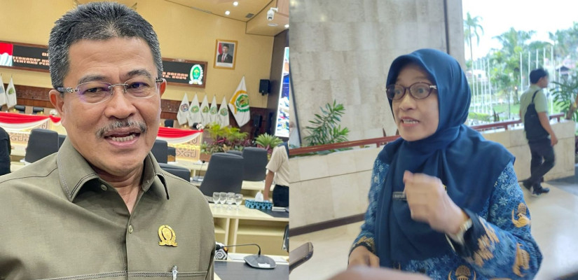 Sekretaris Komisi IV DPRD Kaltim, Darlis Pattalongi dan Sekretaris Daerah (Sekda) Kaltim, Sri Wahyuni. Foto: Selasar/Boy