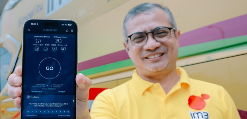 Speed Test Jaringan IM3 di Samarinda. (IST)