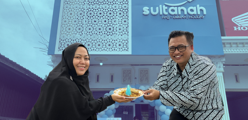 Acara sukuran pembukaan cabang baru travel sultanah di Samarinda. (IST)