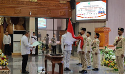 Wabup Kutim Resmi Kukuhkan Pelaksana Duta Pancasila Paskibraka Indonesia 2025-2029