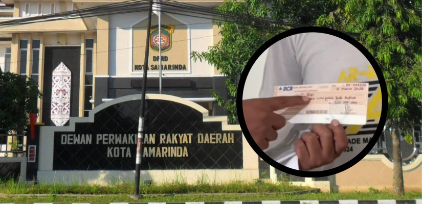 Cek giro yang diduga digunakan terduga anggota DPRD Samarinda dalam transaksi pembayaran proyek rumah tersebut. (Sumber: Selasar/Istimewa)