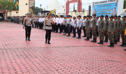 Apel Gelar Pasukan di Mapolres Kutim, Ratusan Personel Gabungan Siap Kawal Arus Mudik Idulfitri 1447 Hijriah