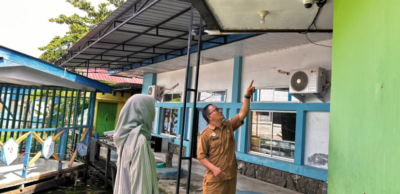 Salah satu titik pemasangan CCTV di SMP Negeri 1 Bontang, Jalan Kapten Pierre Tendean, Bontang Kuala. (Doc. Istimewa)