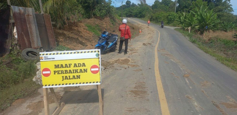 Penguatan ruas Maluang–Usiran–Tanjung oleh BBPJN Kaltim. (IST)
