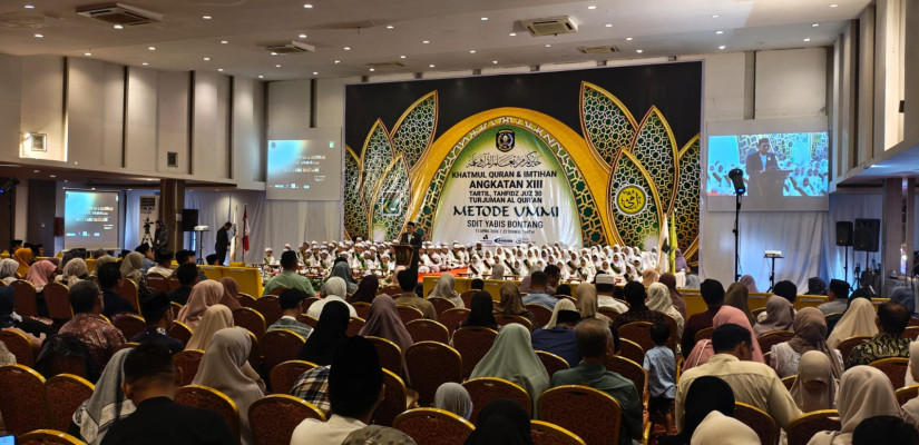 Prosesi Khatmul Quran dan Imtihan angkatan ke-13 di Hotel Grand Mutiara, Sabtu (11/4). (Istimewa)