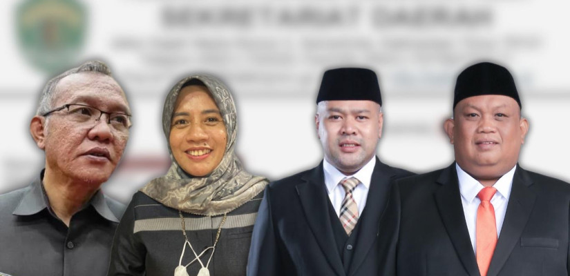 Kiri ke kanan: Muhammad Samsun, Ketua Fraksi PDIP DPRD Kaltim. Damayanti, Ketua Fraksi PKB DPRD Kaltim. Akhmed Reza Pahlevi, Wakil Ketua Komisi III DPRD Kaltim.  Agusriansyah Ridwan, Sekretaris Fraksi PKS Kaltim.