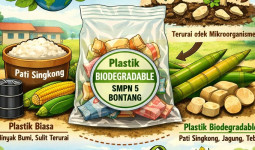 SMPN 5 Bontang Kembangkan Plastik Ramah Lingkungan dari Singkong