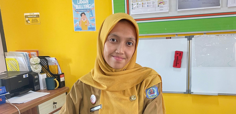 Koordinator Lomba SD sekaligus Guru Kelas V SD Negeri 006 Bontang Selatan. (Dok)