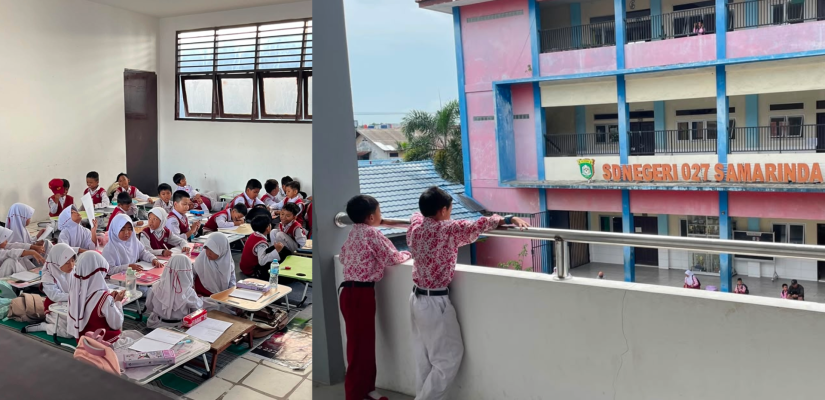 Siswa SDN 027 Samarinda Ulu Lesehan Saat MPLS, Pemkot Pastikan Pengadaan Mebeler Segera Didistribusikan di Agustus-September