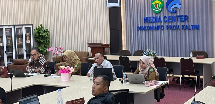 Koordinasi PPID dan  SP4N-LAPOR se Kaltim di Kantor Diskominfo Kaltim Jalan Basuki Rahmat kota Samarinda, Selasa (11/8/2026).