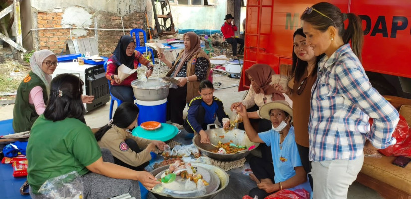 Bangun Dapur Umum, Pemkab Kukar Siapkan 300 Porsi Korban Kebakaran di Melayu